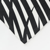 Couverture Polaire Feuilles de palmiers tropicaux noirs, arrière - pl (Coin)