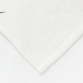 Couverture Polaire Feuilles de paume noir sur arrière - plan blanc (Coin)