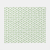 Couverture Polaire Feuilles de succulente vertes modernes et amicales (Devant (Horizontal))
