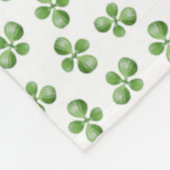 Couverture Polaire Feuilles de succulente vertes modernes et amicales (Coin)