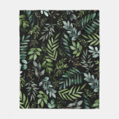 Couverture Polaire Feuilles de verdure aquarelle    (Devant)