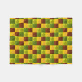 Couverture Polaire Feuilles d'érable d'automne, brun, or, vert (Devant (Horizontal))