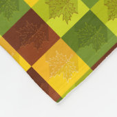 Couverture Polaire Feuilles d'érable d'automne, brun, or, vert (Coin)
