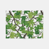 Couverture Polaire Feuilles d'érable sur fond blanc (Devant (Horizontal))
