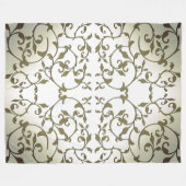 Couverture Polaire Feuilles d'olive défilantes (Devant (Horizontal))