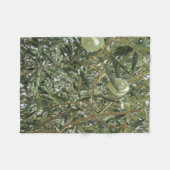 Couverture Polaire Feuilles d'oliviers (Devant (Horizontal))