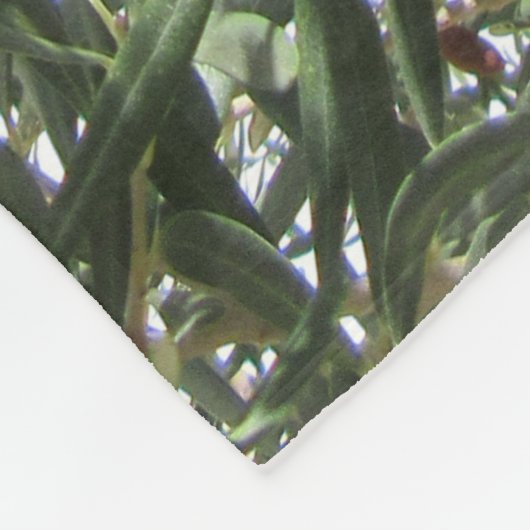 Couverture Polaire Feuilles d'oliviers (Coin)