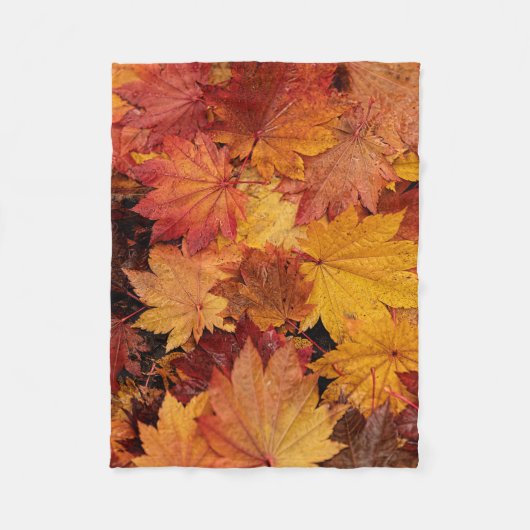 COUVERTURE POLAIRE FEUILLES D'OR D'AUTOMNE (Devant)