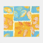 Couverture Polaire Feuilles du bloc d'automne (Devant (Horizontal))