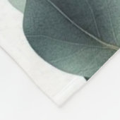 Couverture Polaire Feuilles écocalmes verts classiques sur blanc (Coin)