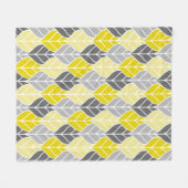 Couverture Polaire Feuilles Jaunes Et Gris (Devant (Horizontal))