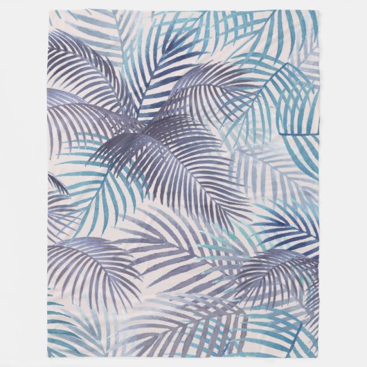Couverture Polaire Feuilles Palm (Devant)