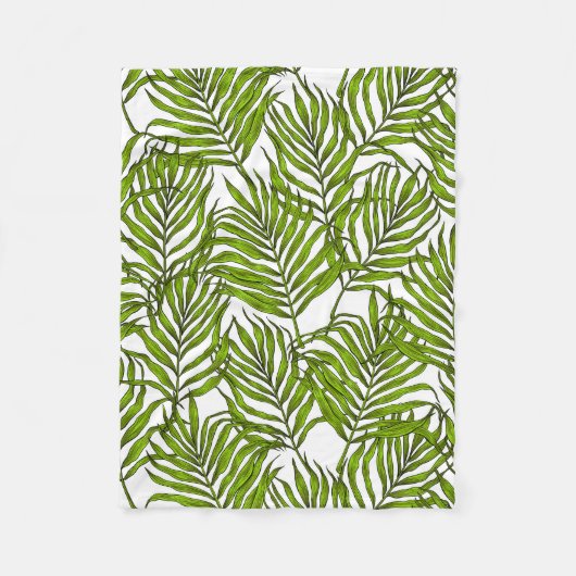 Couverture Polaire Feuilles Palm (Devant)