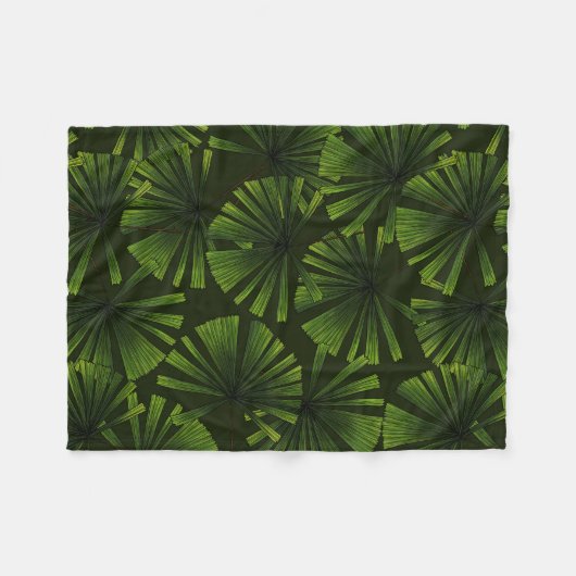 Couverture Polaire Feuilles Palm (Devant (Horizontal))