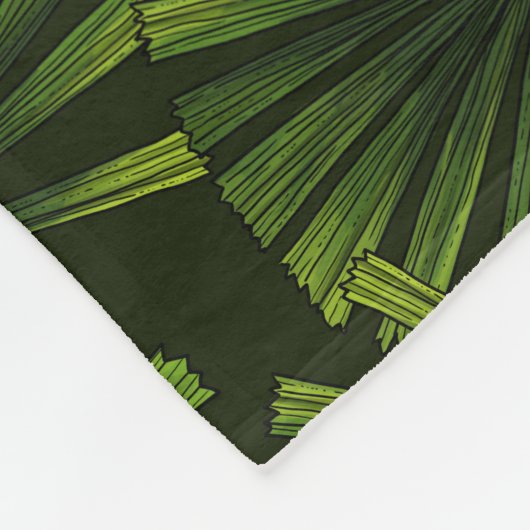 Couverture Polaire Feuilles Palm (Coin)