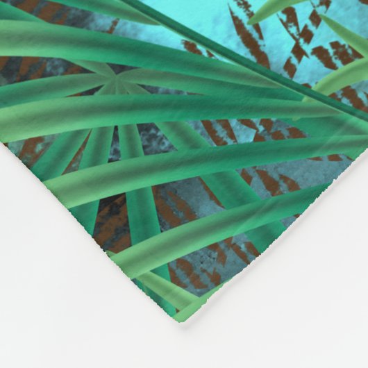 Couverture Polaire Feuilles Palm (Coin)