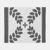 Couverture Polaire Feuilles Plante gris moderne (Devant (Horizontal))