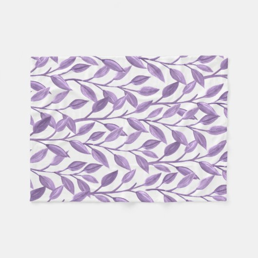 Couverture Polaire Feuilles pourpres (Devant (Horizontal))