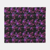 Couverture Polaire Feuilles roses élégants modernes (Devant (Horizontal))