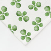 Couverture Polaire Feuilles succulents sur blanc (Coin)