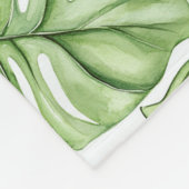 Couverture Polaire Feuilles Tropical Green Palm (Coin)