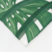 Couverture Polaire Feuilles tropicaux (Coin)