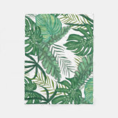 Couverture Polaire Feuilles tropicaux (Devant)