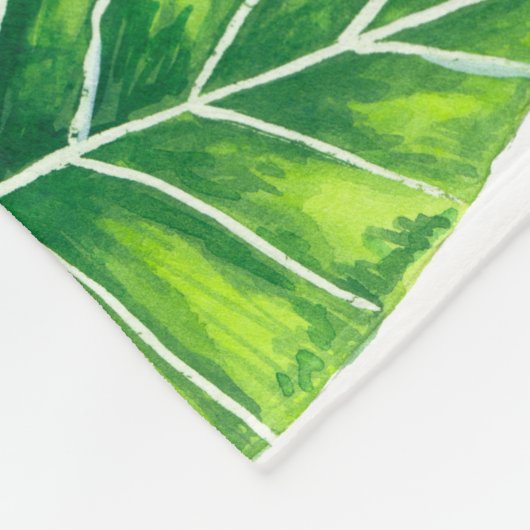 Couverture Polaire Feuilles tropicaux (Coin)