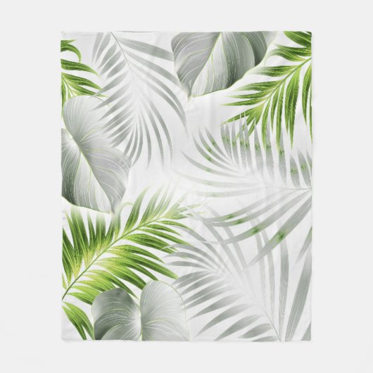 Couverture Polaire Feuilles tropicaux 1 (Devant)