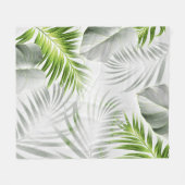 Couverture Polaire Feuilles tropicaux 1 (Devant (Horizontal))