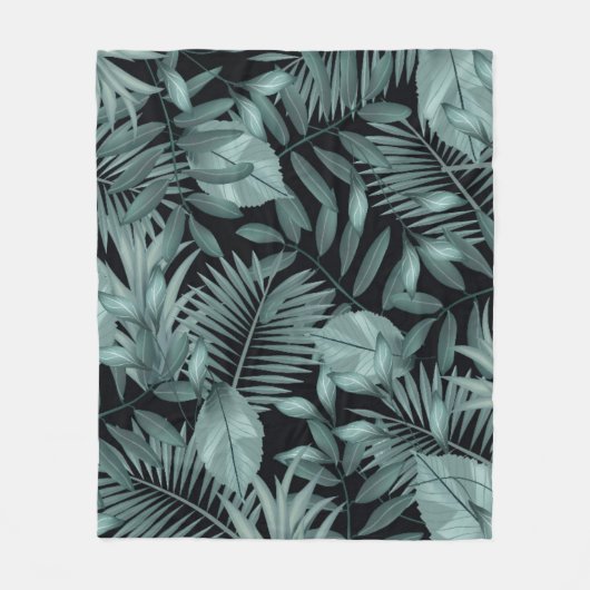 Couverture Polaire Feuilles tropicaux 4 (Devant)