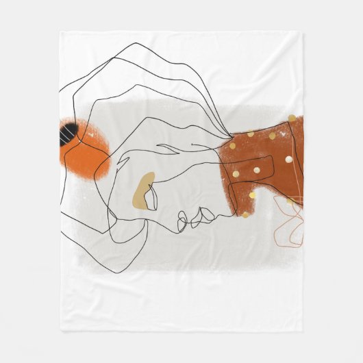 Couverture Polaire Feuilles tropicaux, Design Motif sans couture. (Devant)