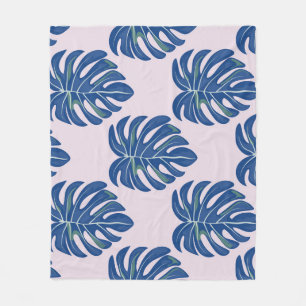 Couverture Polaire Feuilles tropicaux Motif sans couture tendance