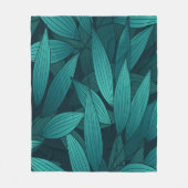 Couverture Polaire Feuilles tropicaux rayonnants (Devant)