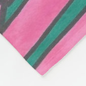 Couverture Polaire Feuilles tropicaux roses et verts (Coin)