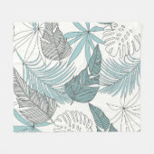 Couverture Polaire Feuilles tropicaux : une tendance transparente (Devant (Horizontal))