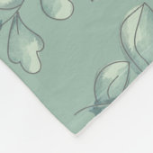 Couverture Polaire Feuilles vert et or (Coin)
