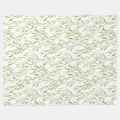 Couverture Polaire Feuilles Vertes (Devant (Horizontal))