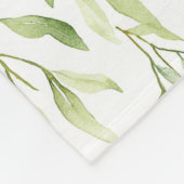 Couverture Polaire Feuilles Vertes (Coin)