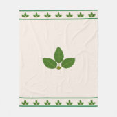 Couverture Polaire Feuilles Vertes Modernes (Devant)
