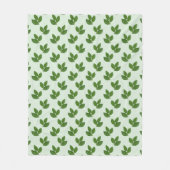 Couverture Polaire Feuilles Vertes Modernes (Devant)