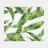 Couverture Polaire Feuilles verts (Devant (Horizontal))
