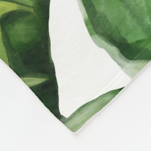 Couverture Polaire Feuilles verts (Coin)