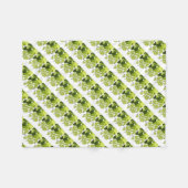 Couverture Polaire Feuilles verts de vigne (Devant (Horizontal))