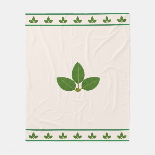 Couverture Polaire Feuilles verts modernes (Devant)