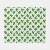 Couverture Polaire Feuilles verts modernes (Devant (Horizontal))
