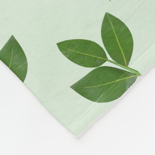 Couverture Polaire Feuilles verts modernes (Coin)