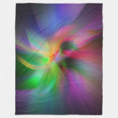 Couverture Polaire Feux d'artifice des couleurs - Art fractal (Devant)