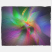 Couverture Polaire Feux d'artifice des couleurs - Art fractal (Devant (Horizontal))