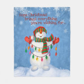 Couverture Polaire Feux de retenue de neige gaies sur le flocon de ne (Devant)